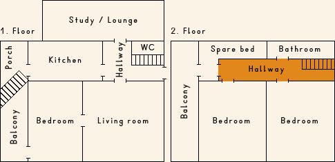 Grundriss 2. Stock Casa Cadruvi Grundriss 2. Stock Ferienhaus Casa Cadruvi Giraniga Obersaxen Graubünden