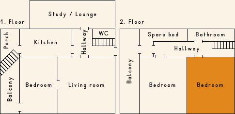 Grundriss 2. Stock Casa Cadruvi Grundriss 2. Stock Ferienhaus Casa Cadruvi Giraniga Obersaxen Graubünden