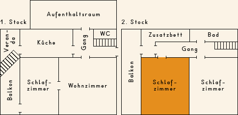 Grundriss 2. Stock Casa Cadruvi Grundriss 2. Stock Ferienhaus Casa Cadruvi Giraniga Obersaxen Graubünden