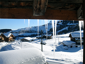 Ferienhaus Casa Cadruvi Giraniga Obersaxen Aussicht